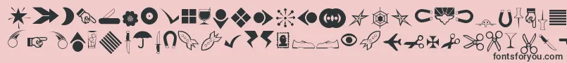 Journaldingbats3 Font – Black Fonts on Pink Background