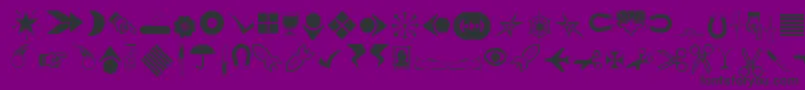 Journaldingbats3 Font – Black Fonts on Purple Background