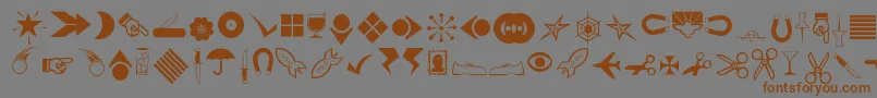 Journaldingbats3 Font – Brown Fonts on Gray Background