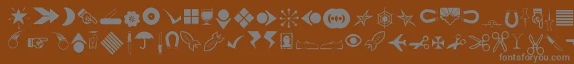 Journaldingbats3 Font – Gray Fonts on Brown Background