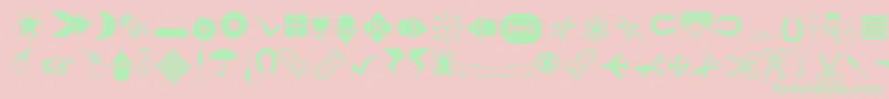 Journaldingbats3 Font – Green Fonts on Pink Background