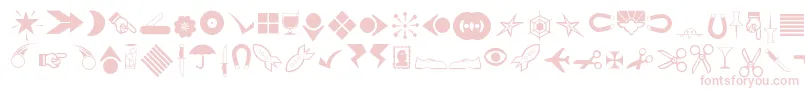 Journaldingbats3 Font – Pink Fonts on White Background
