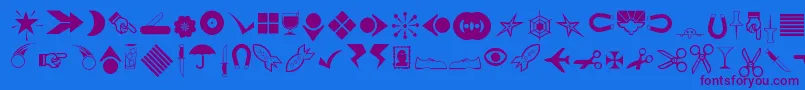 Journaldingbats3 Font – Purple Fonts on Blue Background