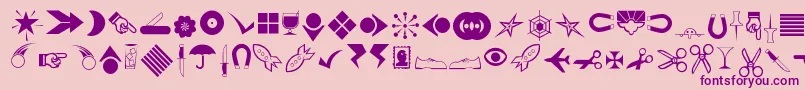 Journaldingbats3 Font – Purple Fonts on Pink Background
