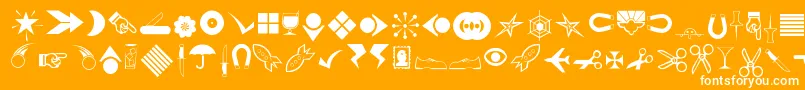 Journaldingbats3 Font – White Fonts on Orange Background