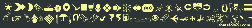 Journaldingbats3 Font – Yellow Fonts on Black Background