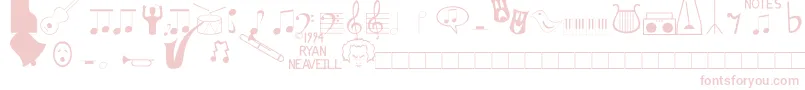 fuente Musicfun – Fuentes Rosadas Sobre Fondo Blanco