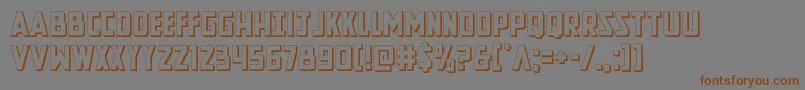 Newcomictitle3D-Schriftart – Braune Schriften auf grauem Hintergrund