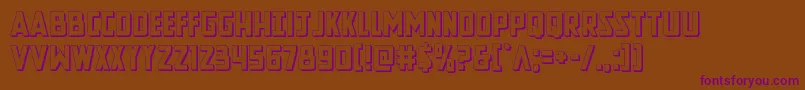 Newcomictitle3D Font – Purple Fonts on Brown Background