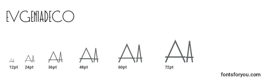 EvgeniaDeco Font Sizes