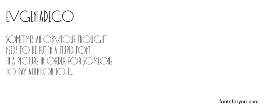 Schriftart EvgeniaDeco