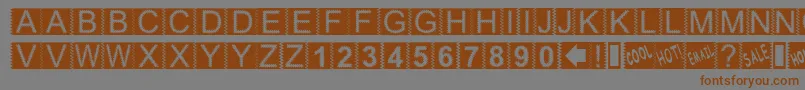 ZackenNormal Font – Brown Fonts on Gray Background