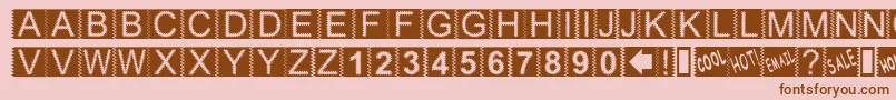 ZackenNormal Font – Brown Fonts on Pink Background