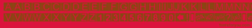 ZackenNormal Font – Brown Fonts on Red Background