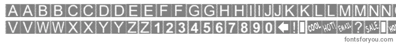 ZackenNormal Font – Gray Fonts on White Background