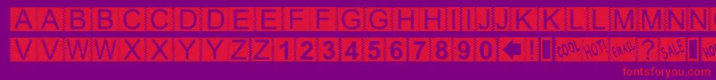 ZackenNormal Font – Red Fonts on Purple Background