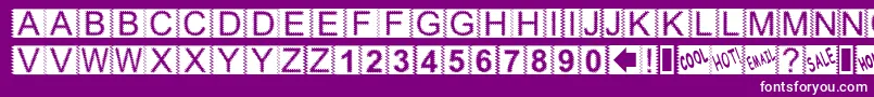 フォントZackenNormal – 紫の背景に白い文字