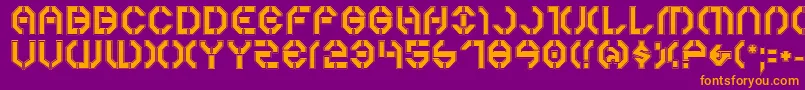 Y3kp Font – Orange Fonts on Purple Background