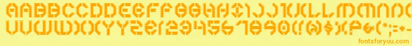 Y3kp Font – Orange Fonts on Yellow Background