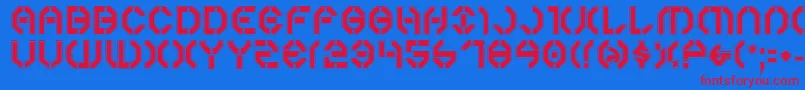 Y3kp Font – Red Fonts on Blue Background