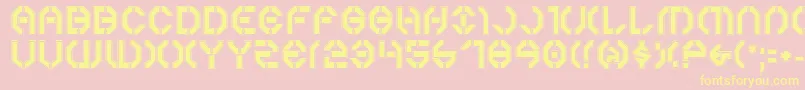 Y3kp Font – Yellow Fonts on Pink Background