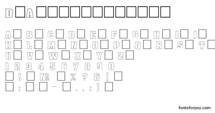 DgAachenoutlineフォント–アルファベット、数字、特殊文字