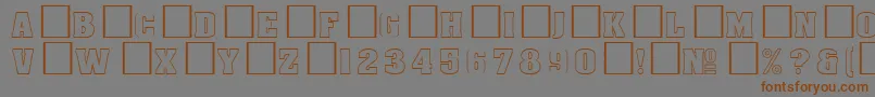 Шрифт DgAachenoutline – коричневые шрифты на сером фоне