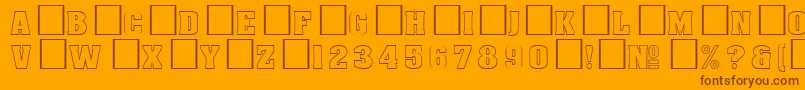 DgAachenoutline Font – Brown Fonts on Orange Background