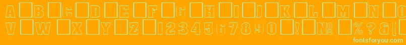 DgAachenoutline Font – Green Fonts on Orange Background