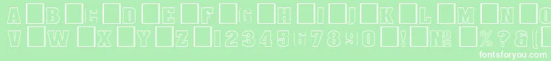 DgAachenoutline Font – White Fonts on Green Background