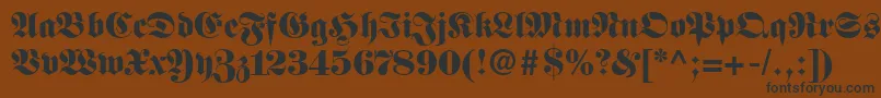 フォントBaubleSsiBlack – 黒い文字が茶色の背景にあります