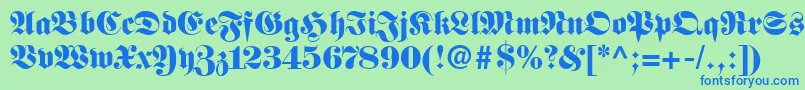 BaubleSsiBlack Font – Blue Fonts on Green Background