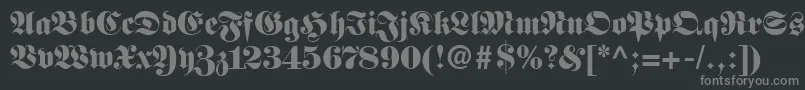 BaubleSsiBlack Font – Gray Fonts on Black Background
