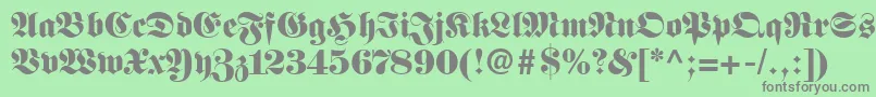 BaubleSsiBlack Font – Gray Fonts on Green Background