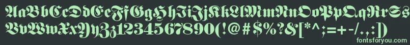 BaubleSsiBlack Font – Green Fonts on Black Background