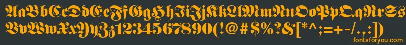 BaubleSsiBlack Font – Orange Fonts on Black Background