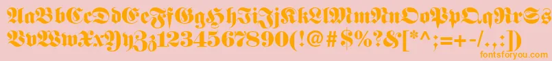 BaubleSsiBlack Font – Orange Fonts on Pink Background