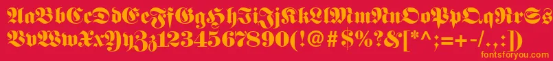BaubleSsiBlack Font – Orange Fonts on Red Background