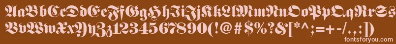BaubleSsiBlack Font – Pink Fonts on Brown Background