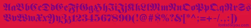 BaubleSsiBlack Font – Purple Fonts on Red Background