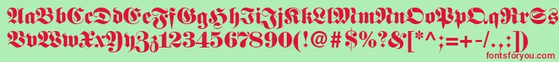 BaubleSsiBlack Font – Red Fonts on Green Background