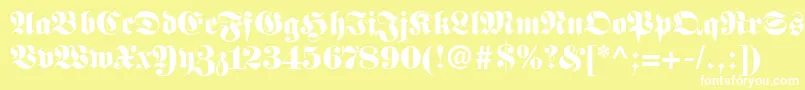 BaubleSsiBlack Font – White Fonts on Yellow Background