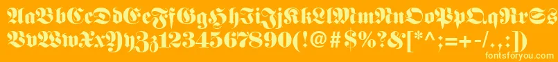 BaubleSsiBlack Font – Yellow Fonts on Orange Background