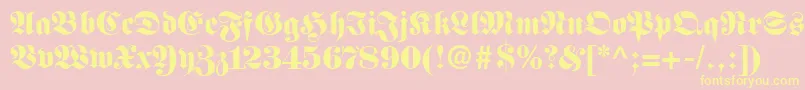 BaubleSsiBlack Font – Yellow Fonts on Pink Background