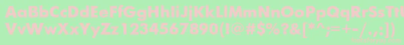 FuturisgttBold Font – Pink Fonts on Green Background