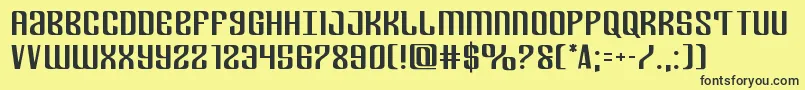 Departmenthexpand Font – Black Fonts on Yellow Background