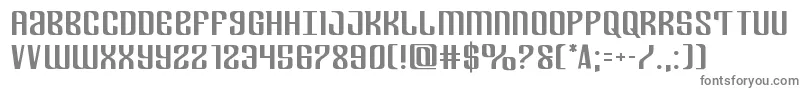 フォントDepartmenthexpand – 白い背景に灰色の文字