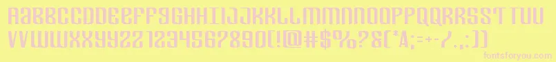 Departmenthexpand Font – Pink Fonts on Yellow Background