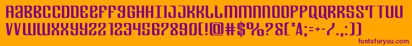 Departmenthexpand Font – Purple Fonts on Orange Background