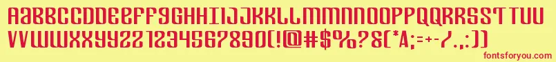 Departmenthexpand Font – Red Fonts on Yellow Background